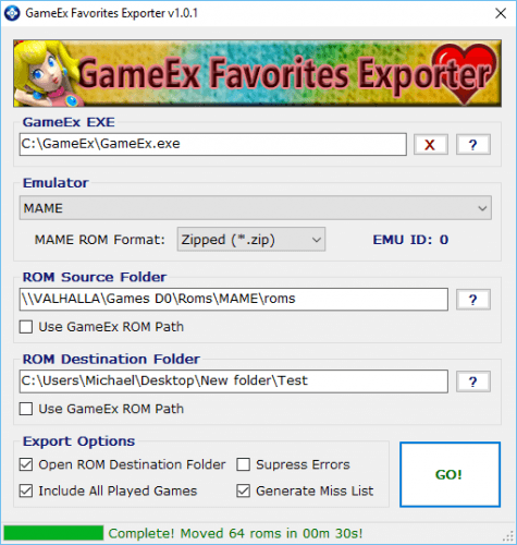 More information about "GameEx Favorites Exporter"